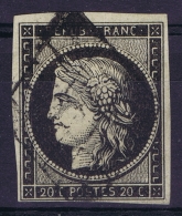 France   Yv 3  Cachet Grille Variation Bouche A 2e Ligne - 1849-1850 Cérès