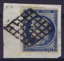 France   Yv 4 Cachet Grille - 1849-1850 Ceres