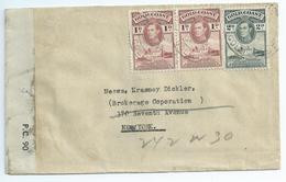 Gold Coast 1943 Censored Cover To New York (SN 2120) - Côte D'Or (...-1957)