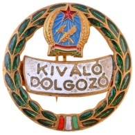 ~1950. 'Kiváló Dolgozó' Zománcozott Fém Jelvény,... - Unclassified