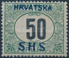 * SHS 1918 Feketeszámú Portó 50f VII/a. Vízjellel (54.000) / Mi P34y Watermark VII/a.... - Autres & Non Classés