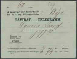 1874 Távirat Boríték / Telegramm Couvert 'M.K. TÁVIRDAI ÁLLOMÁS ZSOLNA' - Autres & Non Classés