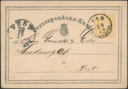 1870 Díjjegyes LevelezÅ‘lap 'TAB' - 'PEST' - Autres & Non Classés