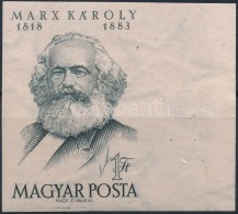 ** 1953 Karl Marx ívszéli Vágott Bélyeg (8.000) - Autres & Non Classés