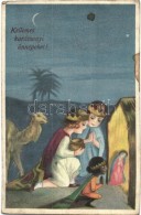 T2/T3 'Kellemes Karácsonyi ünnepeket' / Christmas Greeting Postcard, Italian Art Postcard, Children,... - Unclassified