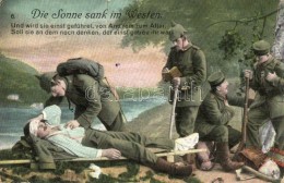 T2/T3 'Die Sonne Sank Im Westen...', Volkslied / WWI K.u.K. Military, Injured Soldier, Folk Song, M. B. L. 1496... - Unclassified