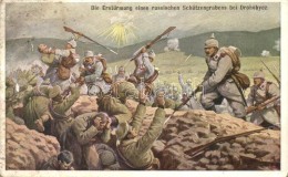 T2/T3 Die Erstürmung Eines Russischen Schützengrabens Bei Drohobycs / K.u.K. Military Art Postcard S:... - Non Classés