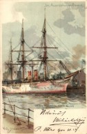 T2/T3 Im Ausrüstungs-Bassin / Ships. Gebrüder Obpacher No. 21463. Litho S: Willy Stöwer (EK) - Non Classés