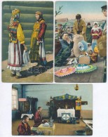 ** 3 Db RÉGI Folklór Lap Oroszországból / 3 Old Russian Folklore Postcards - Non Classés