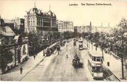 ** T1 London, The Thames Embankment, Autobus (double Decker) - Non Classés