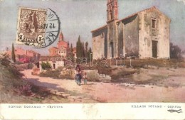 T2/T3 Corfu, Corfou; Potamou Village, TCV Card (EK) - Unclassified
