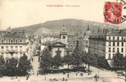 T2/T3 Saint Etienne, Place Gambetta / Square, TCV Card (EK) - Unclassified