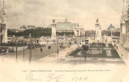 * T2/T3 1900 Paris, Exposition Universelle, Pont Alexandre, Deux Palais Des Beaux-Arts  (EK) - Non Classés