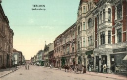 ** T2/T3 Cesky Tesin, Teschen, Sachsenberg; Street, Marcus Grünefeld, B. Dittrich, Schuster Shops (EK) - Non Classés