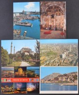 ** * Kb. 200 Db MODERN Európai Városképes Lap / Cca. 200 Modern European Town-view Postcards - Non Classés