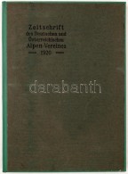 Zeitschrift Des Deutschen Und Österreichisen Alpenverein. 1920. Innsbruck, 1920. Verlag Des D. Und Ö.... - Non Classés