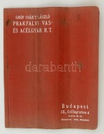 Cca 1900-1910 Gróf Csáky László Prakfalvi(Felvidék) Vas- és... - Non Classés