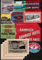 Kb 20 Db Régi BÅ‘rönd/  Hotelcímke / Hotel Labels Luggage Labels - Publicités