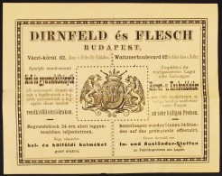 1888 Bp., V. Dirnfeld és Flesch Férfi és Gyermeköltöny Raktár Reklámos... - Publicités