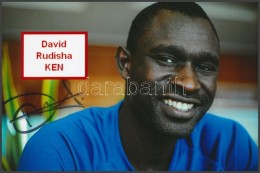 David Rudisha Olimpiai Bajnok Atléta Saját Kézzel Aláírt Fotója /... - Autres & Non Classés