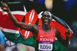 David Rudisha Olimpiai Bajnok Atléta Saját Kézzel Aláírt Fotója /... - Other & Unclassified