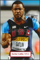 Justin Gatlin Olimpiai Bajnok Atléta Saját Kézzel Aláírt Fotója /... - Other & Unclassified