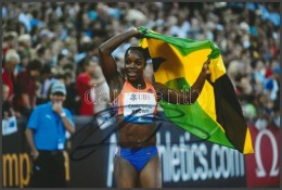 Veronica Campbell-Brown Olimpiai Bajnok Atléta Saját Kézzel Aláírt Fotója... - Autres & Non Classés