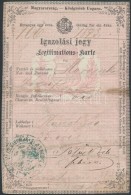 1873 A Magyar Királyság által Kiállított Igazolási Jegy / ID - Non Classés