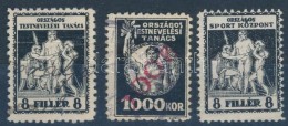 1925-1927 Országos Testnevelési Tanács 3 Klf Bélyeg - Non Classés