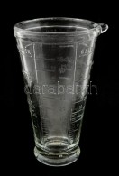 Retró üveg MérÅ‘edény, Hibátlan, M:19 Cm - Verre & Cristal