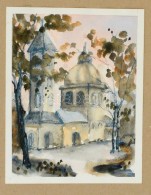 Kovács Z. Katalin (?-):Templom. Akvarell, Papír, Jelzett, 21×15 Cm - Other & Unclassified