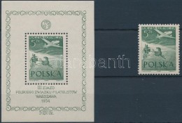 ** 1954 Lengyel Filatelista Szövetség 3. Kongresszusa Mi 849 + Blokk Mi 13 - Other & Unclassified