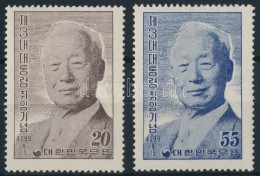 * 1956 Syngman Rhee Elnök Sor Mi 217-218 - Autres & Non Classés