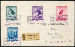1936 FIS Sor Ajánlott Levélen Alkalmi Bélyegzéssel / FIS Set On Registered Cover With... - Autres & Non Classés