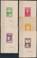 (*) 1922 Kiadatlan Hadifogoly Bélyegek 5 Db Egyképes Próbanyomata Japán Papíron... - Autres & Non Classés