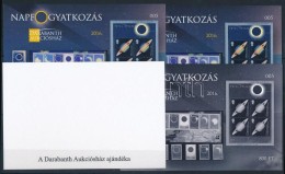 ** 2016 Napfogyatkozás Emlékív 4 Db-os Garnitúra Azonos Sorszámmal (005) - Other & Unclassified