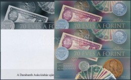 ** 2016 70 éves A Forint 4 Db-os Emlékív Garnitúra Azonos Sorszámmal (003) - Other & Unclassified