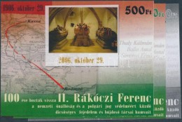 2006/57 Rákóczi Ferenc 3 Db-os Emlékív Garnitúra - Autres & Non Classés