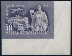 ** 1949 Bélyegnap ívsarki Vágott Bélyeg (20.000) (saroktörés / Corner Fold) - Autres & Non Classés