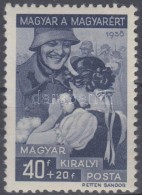 * 1939 Magyar A Magyarért 40+20 értékszámnál Fehér Folt (10.000) - Autres & Non Classés