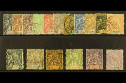 GABON 1904-07 Complete "Tablet" Set, Yvert 16/32, Very Fine Used. (17 Stamps) For More Images, Please Visit... - Sonstige & Ohne Zuordnung