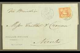 FRENCH INDIA 1878 (12 Apr) EL From Pondicherry To France Bearing The General Issue 1877 75c Carmine Imperf With 4... - Otros & Sin Clasificación