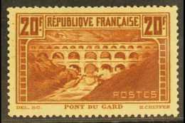 1929-31 20f Chaudron Fonce "Pont Du Gard" Type IIB, Yvert 262a, Never Hinged Mint. For More Images, Please Visit... - Autres & Non Classés