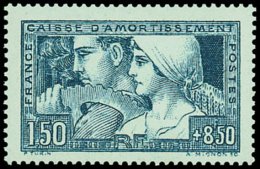 1928 1fr 50 + 8fr 50 Blue "La Travaille", Yv 252, Very Fine Mint. For More Images, Please Visit... - Autres & Non Classés