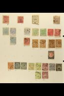 1871-1972 FINE USED COLLECTION On Leaves, Inc 1874 12c On 6d "VR" Opt (fault), 1876-77 1d (x2, One Wove Paper)... - Fiji (...-1970)