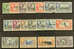 1938-50 Complete Definitive Set, SG 146/163, Fine Mint. (18 Stamps) For More Images, Please Visit... - Falklandeilanden
