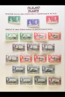 1937-1952 COMPLETE VERY FINE MINT COLLECTION On Leaves, Inc 1938-50 Set With Shades Inc 1d Black & Carmine,... - Falkland Islands