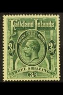 1921-28 3s Slate-green, SG 80, Fine Mint. For More Images, Please Visit... - Falkland Islands