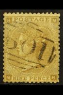 1862 GB USED IN ALEXANDRIA 9d Straw, SG Z29, With Good Colour And Perfs, Neat Almost Full "BO1" Cancel, For More... - Other & Unclassified