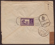 1944 INDIA USED IN: (August) Envelope To Bombay, Bearing On The Flap KGVI 2a 6p Violet, Tied By Crisp DUBAI... - Dubai